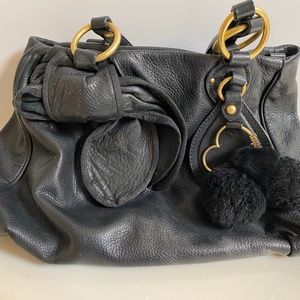 Juicy Couture Black Leather Hobo Bag